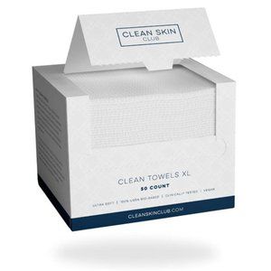 Clean Towels XL, 100% USDA Biobased Face Towel, Disposable Face Towelette